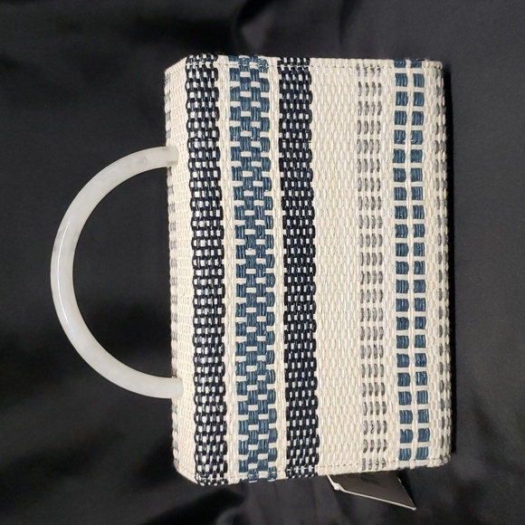 D'margeaux NWT Black, Blue, Cream Striped Crossbody/Handbag - Picture 7 of 7